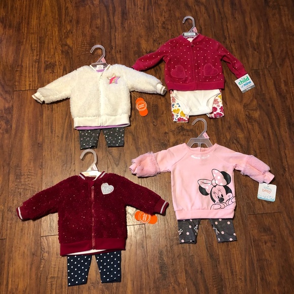 Other - Lot of 4 Baby Girl Outfits Size 0-3M NEW!
